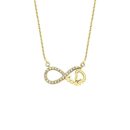 Sonsuzluk Annem Gümüş Kolye  GMS907