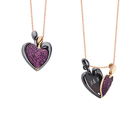 14 Şubat Kalpli İsimli Gümüş Kolye GMS938