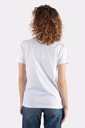 Kadın Bisiklet Yaka Slim Fit T-shirt