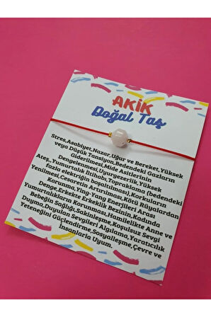 Sertifikalı Akik Doğal Taş Bileklik