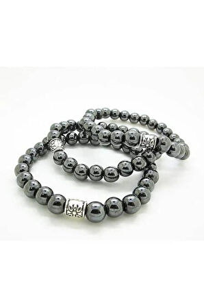 Sertifikalı Doğal Taş Orijinal Hematit Taşı Bileklik