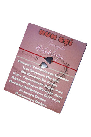 Sertifikalı Ruh Eşi Kalp Hematit Taşı Sevgili Bilekliği