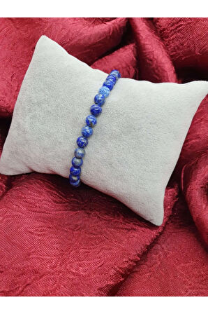 Sertifikalı Lapis Lazuli Bileklik 6mm