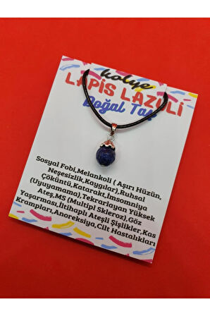 Sertifikalı Lapis Lazuli Taşı Doğal Taş Kolye