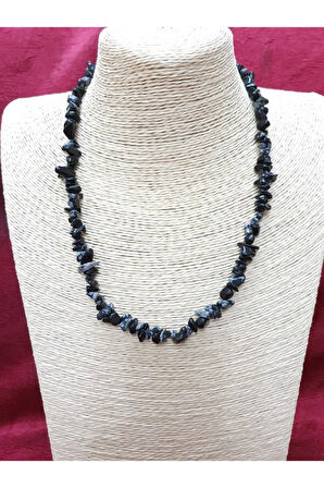 Sertifikalı Obsidyen Taşı Doğal Taş Kolye