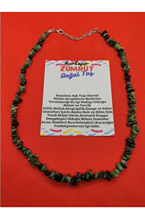 Sertifikalı Zümrüt Taşı Doğal Taş Kolye