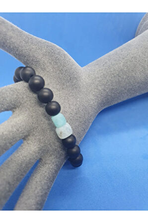 Sertifikalı Unakit Akik Oniks Taşı Tasarım Bileklik