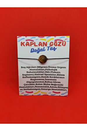 Sertifikalı Kaplan Gözü Taşı Bileklik 12mm Orijinal Doğal Taş