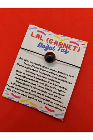 Sertifikalı Lal (GARNET) Taşı Bileklik 12mm Orijinal Doğal Taş