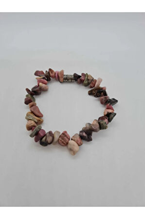 Sertifikalı Doğal Rodonit Taşı Bileklik