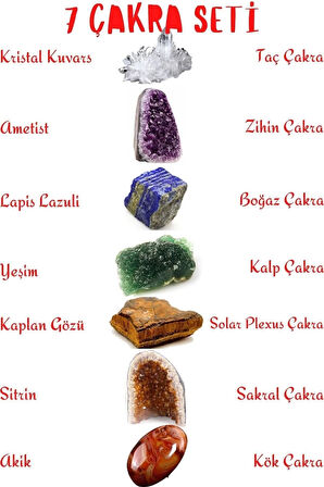 Sertifikalı Doğal 7 Çakra Taşı Bileklik Orijinal Doğal Taş