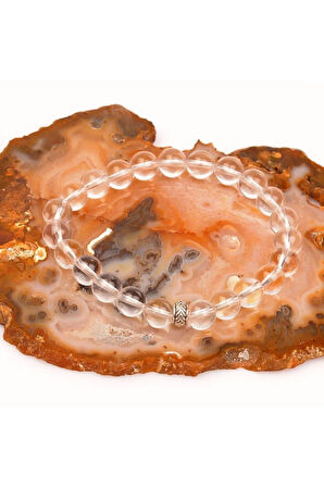 Sertifikalı Kristal Kuvars Taşı Bileklik 8 Mm