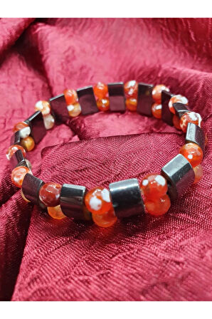 Sertifikalı Doğal Akik Hematit Taşı Rolex Bileklik