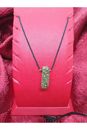 Sertifikalı Rodonit Taşı Kolye Ayarlanabilir Orijinal Doğal Taş Çok Fonksiyonlu Kolye