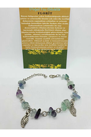 Sertifikalı Florit Taşı Bileklik Orijinal Doğal Taş Tasarım Bileklik