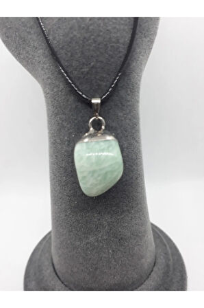 Sertifikalı Amazonit Doğal Taş Kolye (ZİNCİR VE İP DAHİL)