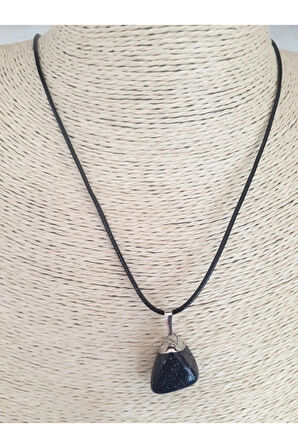 Sertifikalı Yıldız Taşı Doğal Taş Kolye (ZİNCİR VE İP DAHİL)