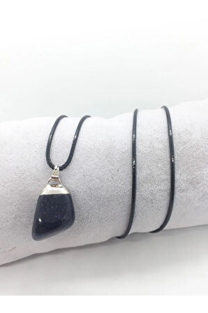 Sertifikalı Yıldız Taşı Doğal Taş Kolye (ZİNCİR VE İP DAHİL)