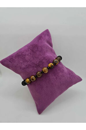 Sertifikalı Kaplan Gözü Ve Hematit Doğal Taş Bileklik