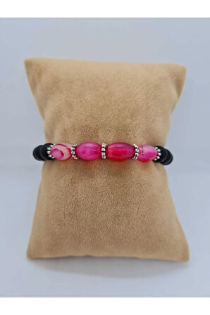 Sertifikalı Akik Ve Oniks Doğal Taş Bileklik