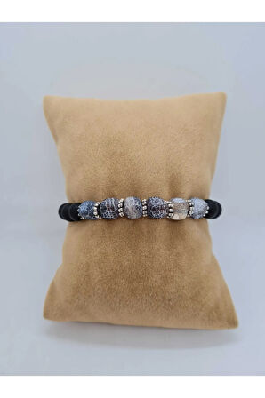 Sertifikalı Küp Akik Ve Oniks Doğal Taş Bileklik