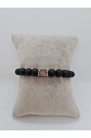 Sertifikalı Küp Akik Ve Oniks Doğal Taş Bileklik