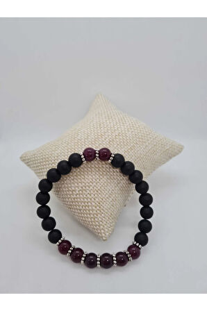 Sertifikalı Akik Oniks Doğal Taş Bileklik