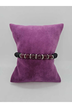 Sertifikalı Akik Oniks Doğal Taş Bileklik