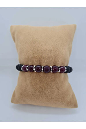 Sertifikalı Akik Oniks Doğal Taş Bileklik