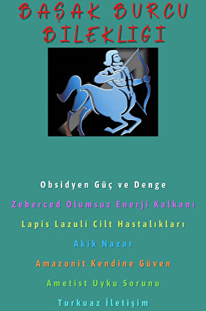 Sertifikalı Başak Burcu Bileklik Doğal Taş