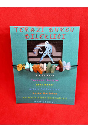 Sertifikalı Terazi Burcu Bileklik Doğal Taş