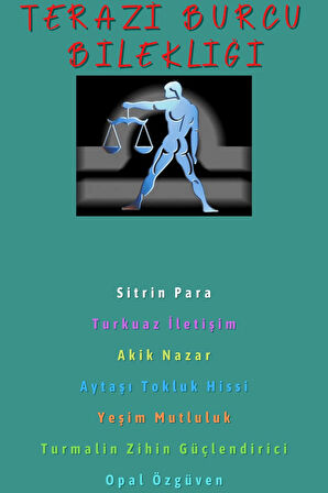 Sertifikalı Terazi Burcu Bileklik Doğal Taş