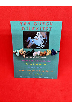 Sertifikalı Yay Burcu Bileklik Doğal Taş