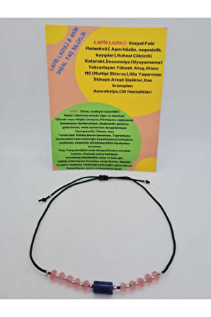 Sertifikalı Lapis Lazuli & Akik Doğal Taş Bileklik