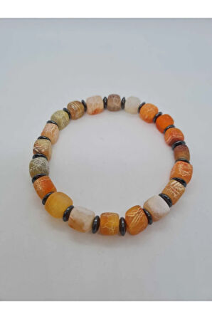 Sertifikalı Küp Akik , Hematit Doğal Taş Bileklik