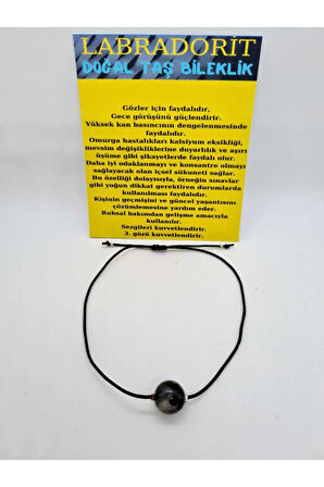 Sertifikalı Labradorit Doğal Taş Bileklik 10 Mm