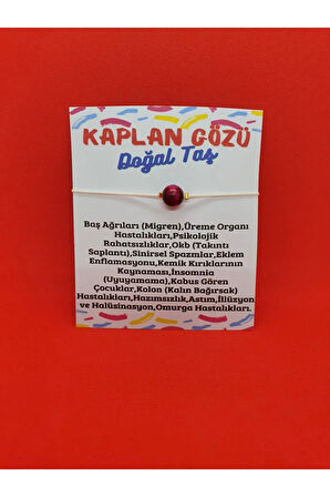 Sertifikalı Kaplan Gözü Doğal Taş Bileklik Ayarlamalı Bağlama Sistemi