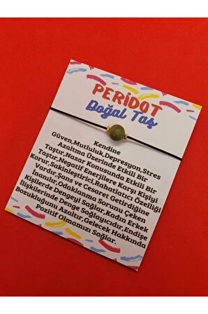 Sertifikalı Peridot Ayarlamalı Bağlama Sistemli Doğal Taş Bilekliksertifikalı