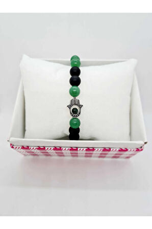 Doğru Karar Verme Doğaltaş Unisex Tılsım Bilekliği Onix Hematit Yeşim Kadın Erkek Doğal Taş Bileklik