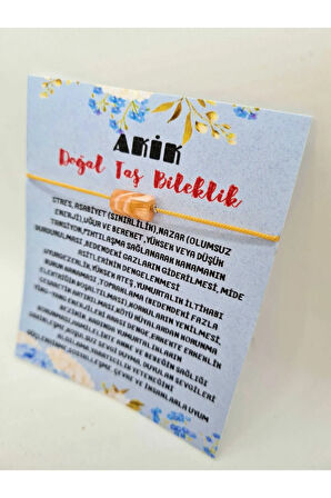 Sertifikalı Akik Doğal Taş Bileklik