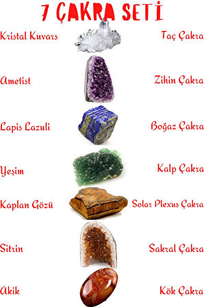 Sertifikalı Doğal 7 Çakra Taşı Bileklik Orijinal Doğal Taş