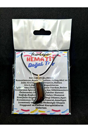 Sertifikalı Hematit Doğal Taş Kolye