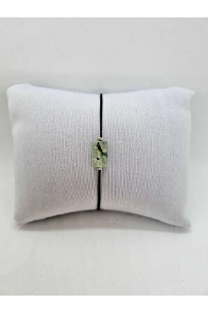 Sertifikalı Doğal Taş Prehnite Taşı Bileklik