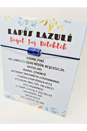 Sertifikalı Doğal Taş Lapis Lazuli Taşı Bileklik