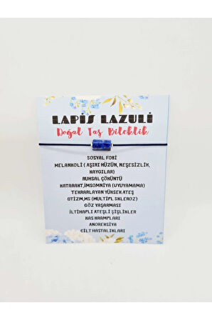 Sertifikalı Doğal Taş Lapis Lazuli Taşı Bileklik