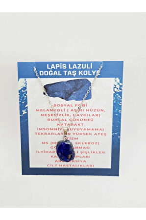 Sertifikalı Orijinal Doğal Taş Lapis Lazuli Taşı Kolye Aaa Kalite
