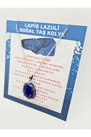 Sertifikalı Orijinal Doğal Taş Lapis Lazuli Taşı Kolye Aaa Kalite