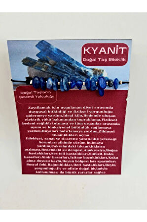 Sertifikalı Doğal Kyanit Taşı Bileklik Orijinal Doğal Taş