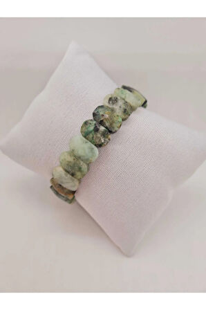 Sertifikalı Doğal Taş Kanada Yeşim Taşı Rolex Bileklik