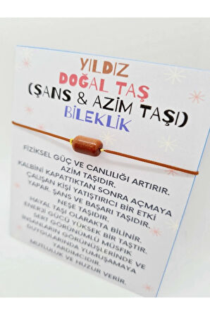 Yıldız Doğal Taş Bileklik ( Azim & Şans Taşı )